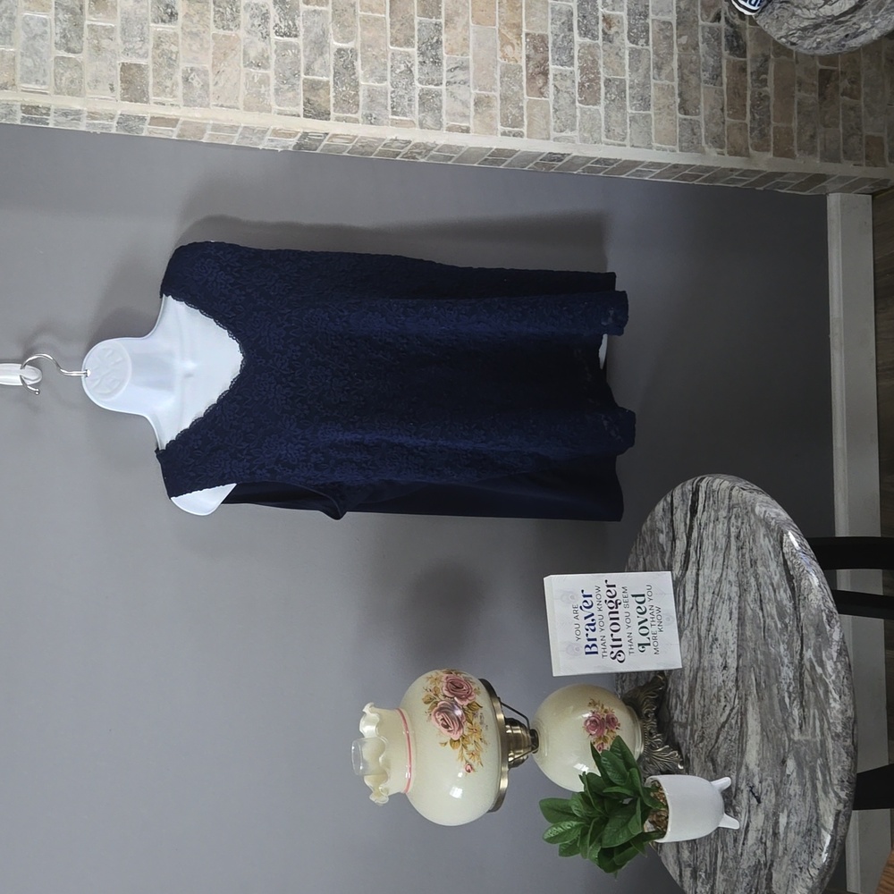 Susan Graver Navy Tank